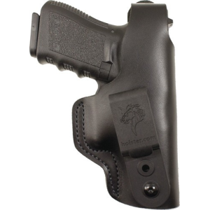 DeSantis Gunhide 033BAE1Z0 Dual Carry II IWB/OWB Black Leather Belt Clip Compatible w/Glock 26/ Walther PPS Right Hand