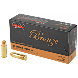 PMC Bronze .38 Super Full Metal Jacket 130 Grain 50 Rounds