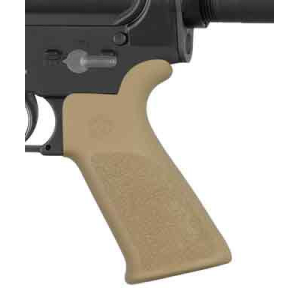 Hogue OverMolded Beavertail Cobblestone Desert Tan Rubber Pistol Grip AR-15 M16