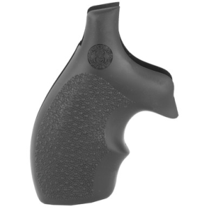 Hogue 61000 Rubber Bantam Black Rubber with Finger Groove for S&W J Frame with Round Butt