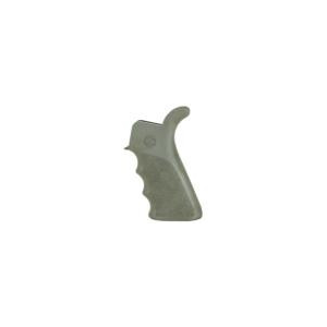 Hogue AR-15/M-16 Rubber Beavertail Grip with Finger Grooves-OD Green