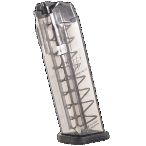 ETS 9mm Magazine Fits Glock 17 18 19 26 34 10 Round Clear