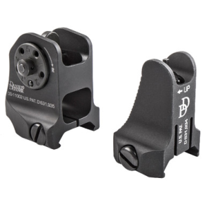 Daniel Defense 1908809116 AR-15 Iron Sight Set Black Hardcoat Anodized Fixed Front & Rear Sight