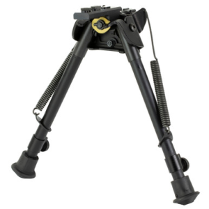 Harris Bipods S-L2M-LOK Swivel L M-LOK, 9-13", Black Steel/Aluminum, Self-Leveling Legs, Rubber Feet