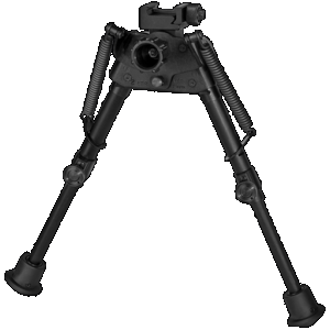 Harris Bipods S-BR2P Swivel BR Picatinny, 6-9", Black Steel/Aluminum, Self Leveling Legs, Rubber Feet