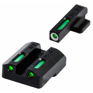 Truglo Tfx Front and Rear Sights Green Tritium Fiber Optic White Outline Handgun