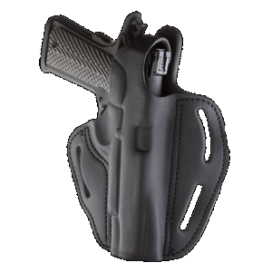 1791 Gunleather BHX1CLSBLR BHX OWB Size 01 Stealth Black Leather Belt Slide Fits 4"-5" 1911 Right Hand