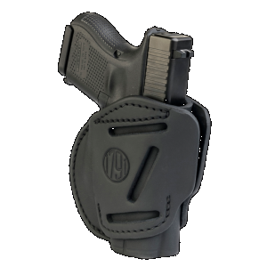 1791 Gunleather 3WH3SBLA 3-Way IWB/OWB Size 03 Stealth Black Leather Belt Loop Compatible w/ Glock 26 Compatible w/ Ruger LC9 Compatible w/ S&W M&P Shield Ambidextrous Hand