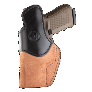 1791 Gunleather RCH4BLBR RCH IWB Size 04 Black/Brown Leather Belt Clip Compatible w/Glock 17/S&W M&P Shield/Springfield XD Right Hand
