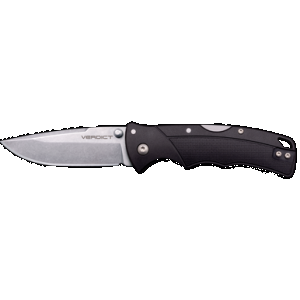 Cold Steel CSFLC3SPSSZ Verdict EDC 3" Tanto Plain Folding 4116 Krupp SS Blade, Black Textured GFN Handle