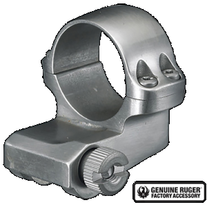 Ruger 90288 Medium Offset Scope Ring Silver 1 Inch Tube Diameter