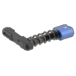 Strike Industries ARSMCBLU Magazine Catch Magazine Catch made of Black Steel with Blue 6061-T6 Aluminum Release Button for AR-Platform