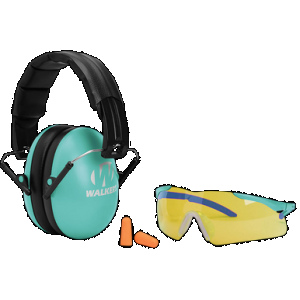 Youth & Women Folding Purple Muff/Glasses/Plug Combo - Teal