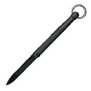Cold Steel CS92DD Delta Dart 3.38" Fixed Plain Black knurled w/Lanyard Ring Zy-Ex Handle