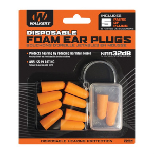 WALKER'S FOAM EAR PLUGS 5PK BLISTER
