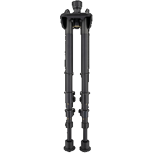 Harris Bipods S-25CP Swivel 25C Picatinny, 13.50-27", Black Steel/Aluminum, Rubber Feet