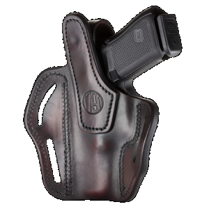 1791 Gunleather BHX3SBRR BHX OWB Size 03 Signature Brown Leather Belt Slide Compatible w/Glock 17/S&W M&P Shield/Sig P228 Right Hand