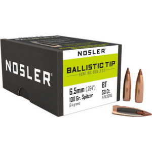 Nosler Ballistic Tip Hunting Bullets 6.5mm 100 gr. Spitzer Point 50 pk.