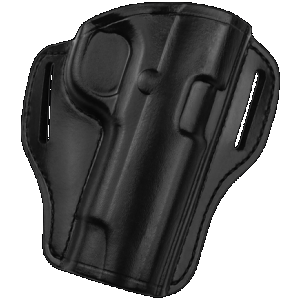Bianchi 25018 57 Remedy OWB Size 10 Black Leather Belt Slide Fits Colt 1911 Government Right Hand