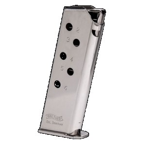 Walther Arms PPK 6rd 380 ACP Stainless Steel Magazine Compatible with PPK Pistol