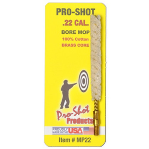 Pro-Shot MP22 Bore Mop .22 Cal Handgun/Rifle #8-32 Thread Cotton 1.75" Long