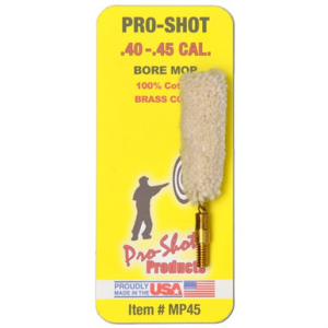 Pro-Shot MP45 Bore Mop .40 - .45 Cal Pistol #8-32" Thread 100% Cotton