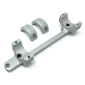 DNZ Products Remington 700 Long Action 1in Medium Scope Mount Game Reaper Silver