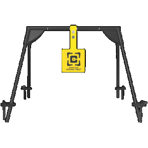 Caldwell 1187590 Swinging Rifle Black/Yellow AR500 Steel Hanging Standing Includes Ground Stakes