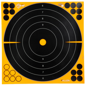 EZ-Aim 1531710 Splash Reactive Self-Adhesive Paper Black/Orange 12"x12" Bullseye 10 Pack