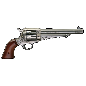 Taylors & Company 550394 1875 Army Outlaw 44-40 Win Caliber with 7.50" Barrel, 6rd Capacity Cylinder, Overall White Engraved Finish Steel & Walnut Grip