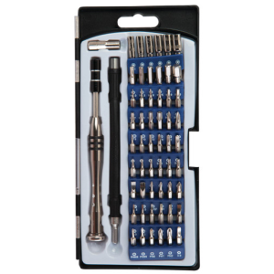 Wheeler 564018 Precision Micro Screwdriver Set Chrome Plated Steel Extendable Handle 58 Pieces