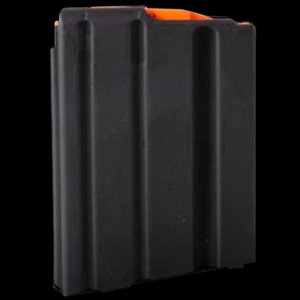 DuraMag 5rd Detachable Magazine for AR-15 223 Rem 300 Blackout 5.56 NATO Orange Follower