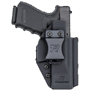 Rounded Gear RGUNVRSLSTNDRDBLK Universal Kydex IWB Black Kydex Belt Clip Fits Standard Sized Handguns Right Hand