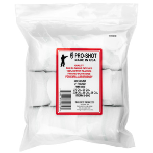 Pro-Shot 2" Round 100% Cotton Patches 500/ct