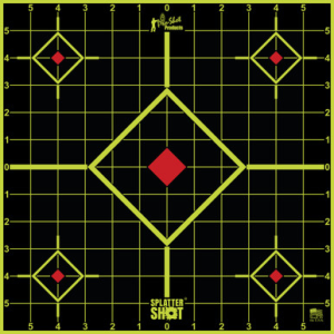 Pro-Shot 12SIGREEN5PK SplatterShot Sight-In Self-Adhesive Paper Black/Green 12" 5-Diamond 5 Pack