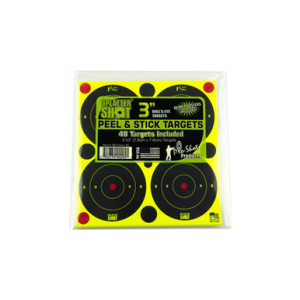 Pro-Shot 3BGREEN48 SplatterShot Self-Adhesive Paper Black/Green 3" Bullseye 12Pack/48Targets