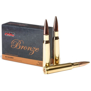 PMC Bronze .50 BMG Full Metal Jacket Boat Tail 660 Grain 10 Rounds