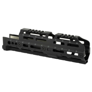 Midwest Industries MIAKALPHA100 Alpha Drop-in Aluminum Black Hardcoat Anodized 5 Slot Picatinny Rail AK-Platform 10" Long Compatible w/M-LOK