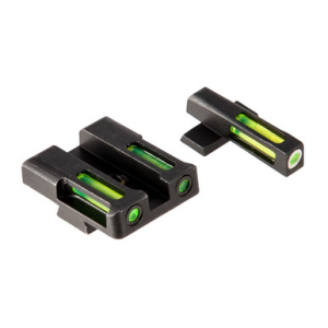 Hiviz LiteWave H3 Handgun Sight Green Litepipes White Front Ring XD XDS XDE XDM