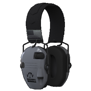 Walker's GWPRSEMPATGY Razor Patriot 23 dB Over the Head Sports South Exclusive Black/Gray Polymer