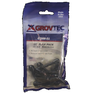 GrovTec US Inc GTHM51 Wood Screw Swivel Studs 0.75" 12-Pack Black
