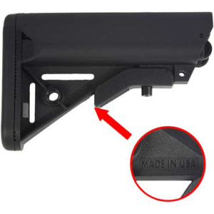 J&E Machine Tech SOPMOD AR-15 Polymer Stock Matte Adjustable Storage