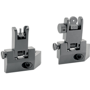 J&E Machine Tech Flip Up Front Rear Sight Ar Handgun Co-Witness Ready