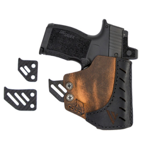 Pocket Holster w/Kydex Hook,Brown Sz3Las