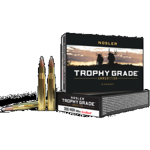 Nosler Trophy Grade 300 H&H Magnum AccuBond Soft Point 180 Grain 20 Rounds