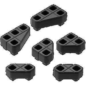 Magpul MAG1366-BLK DAKA Block Kit Angled, Includes 45 Degree Blocks (2), 45/90 Degree Blocks (2) & 30/60 Degree Blocks (2), Black Polypropylene, Fits Magpul DAKA Cases/Organizer Systems