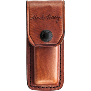 Schrade Uncle Henry Smokey Lockback Folding Knife 2-7/8" Clip Point Blade Wood with Leather Sheath