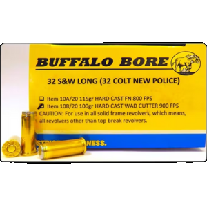 Buffalo Bore Ammunition 26B20 Personal Defense Strictly Business 460S&W Mag 360gr Lead Flat Nose 20 Per Box/12 Case