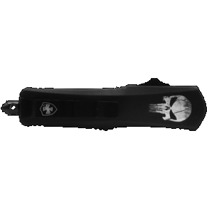 Templar Knife LFL431 Fallen Gen II Large 3.50" OTF Dagger Part Serrated Black Oxide Stonewashed 440C SS Blade/ 5.25" Black w/Skull Aluminum Handle Features Glass Breaker Includes Pocket Clip/Sheath