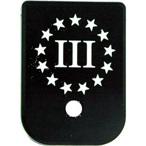 Cruxord 3% Flag Aluminum Magazine Base Plate Fits Glock 17 19 22 23 24 26 27 31 32 33 34 35 Gen1-4